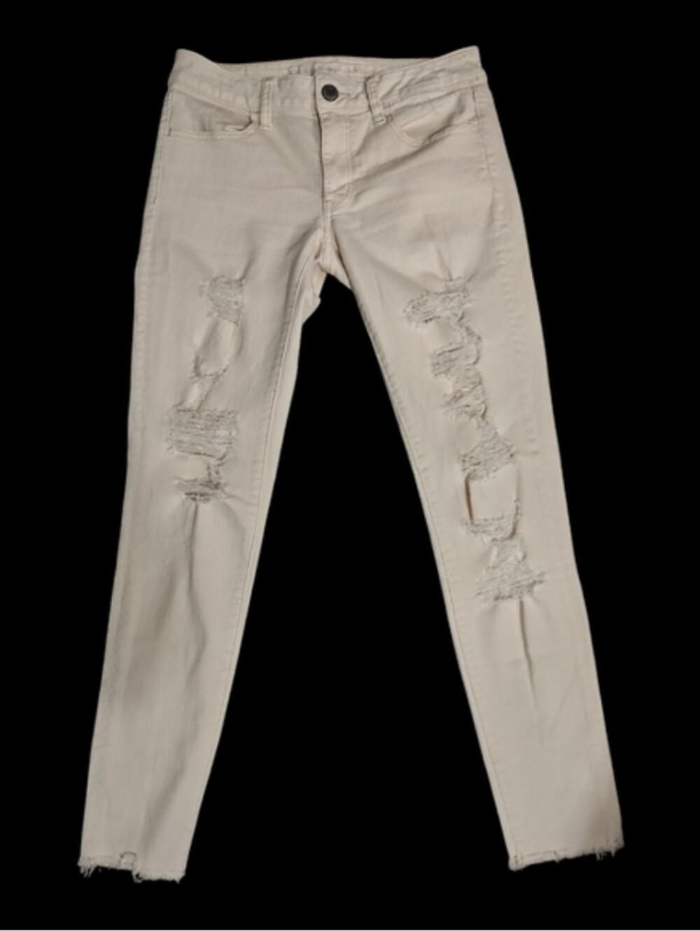 American Eagle Outfitters Women's Distressed Straight Leg Jeans